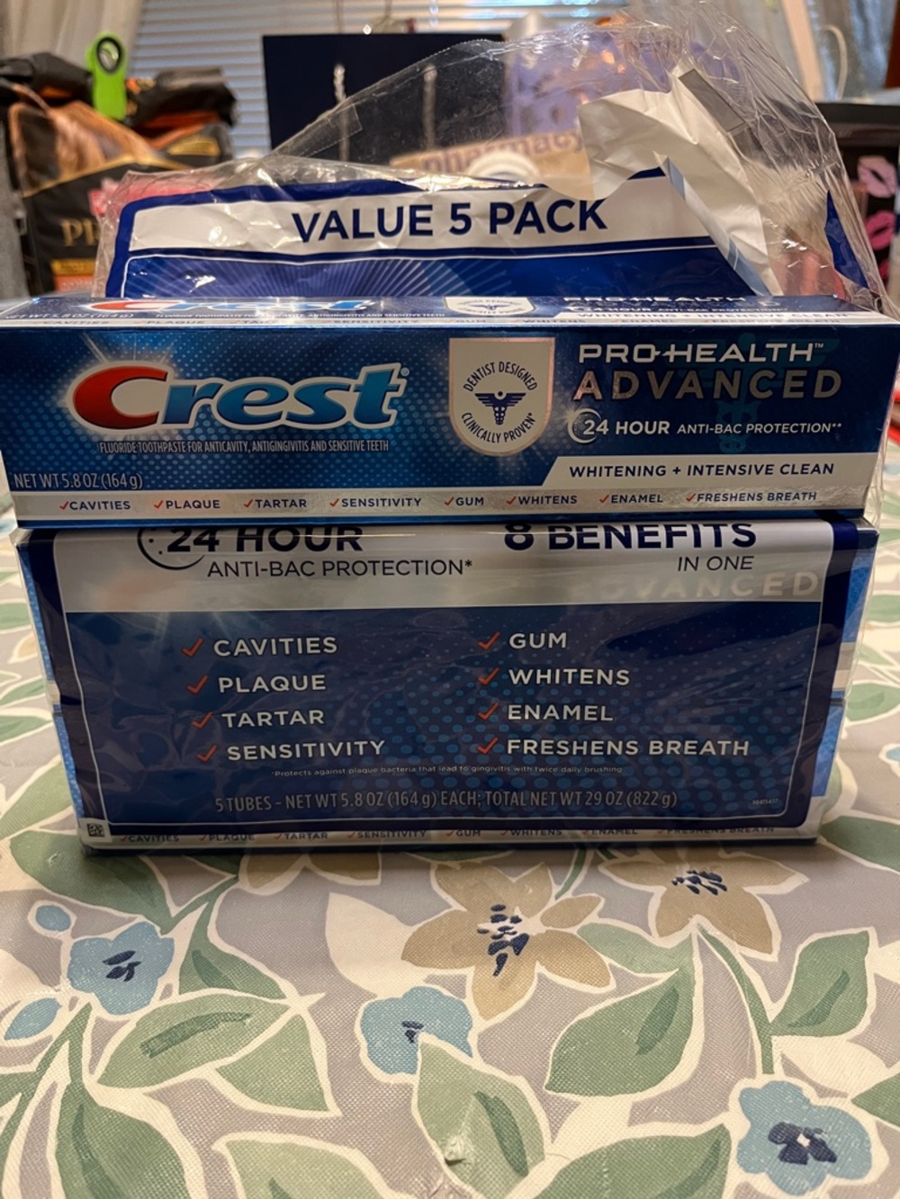 Crest Pro-Health Advanced Toothpaste Pack - Blue and White 3 tubes 5.8 oz each